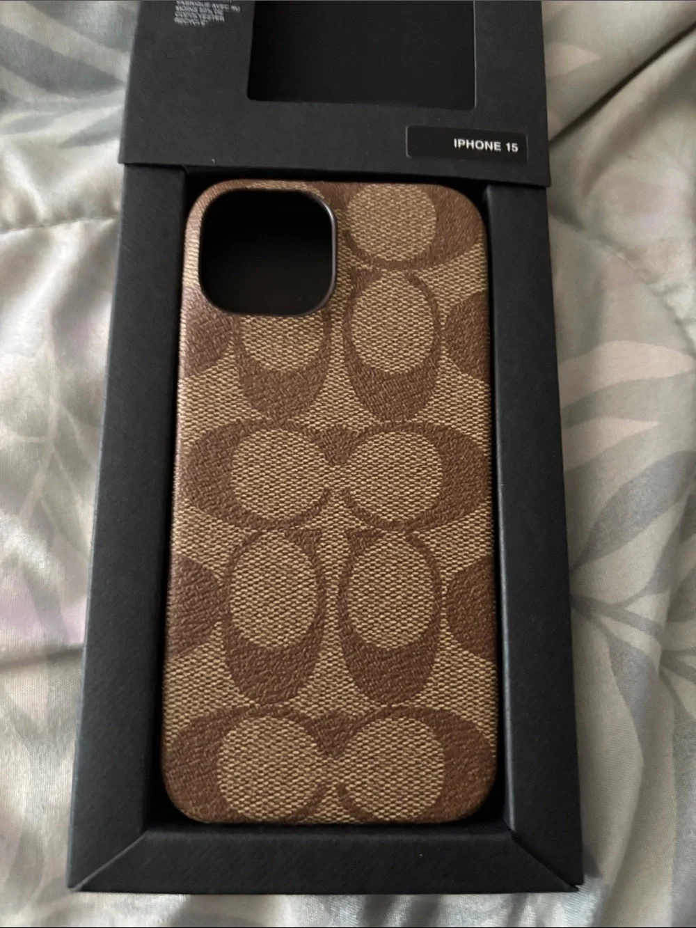 Coach Brown Monogram Canvas iPhone 15 Case